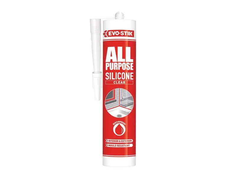 EVO-STIK Mastic silicone polyvalent souple, Transparent, Cartouche C20