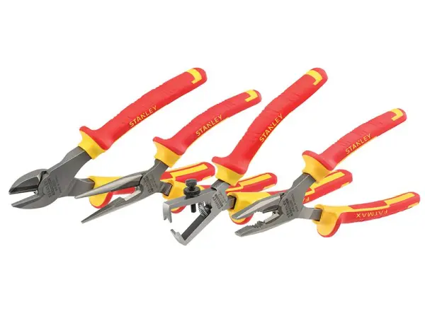 STANLEY FatMax VDE Pliers Set - 4 Piece, Insulated Hand Tools