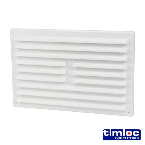 Timco - 白色塑膠室內百葉通風口型號1211W (尺寸260 x 170毫米 - 每套1個)