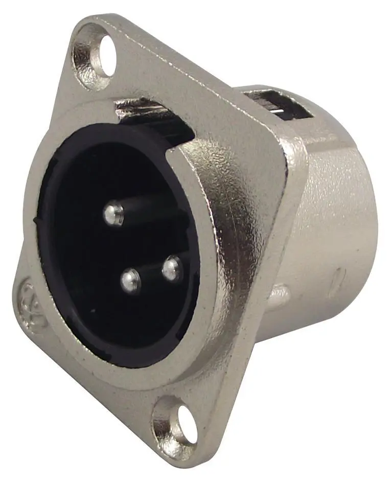 PRO SIGNAL Plug XLR Fireann Chás, 3-Pól, Plátáilte Nicil