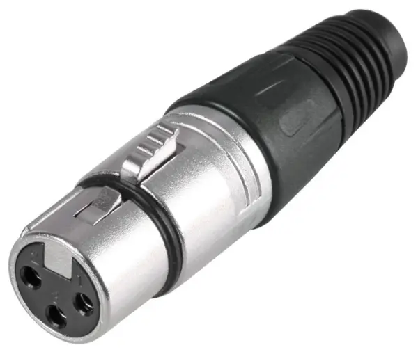 PRO SIGNAL 3-polige XLR-kabelaansluiting, Zwart