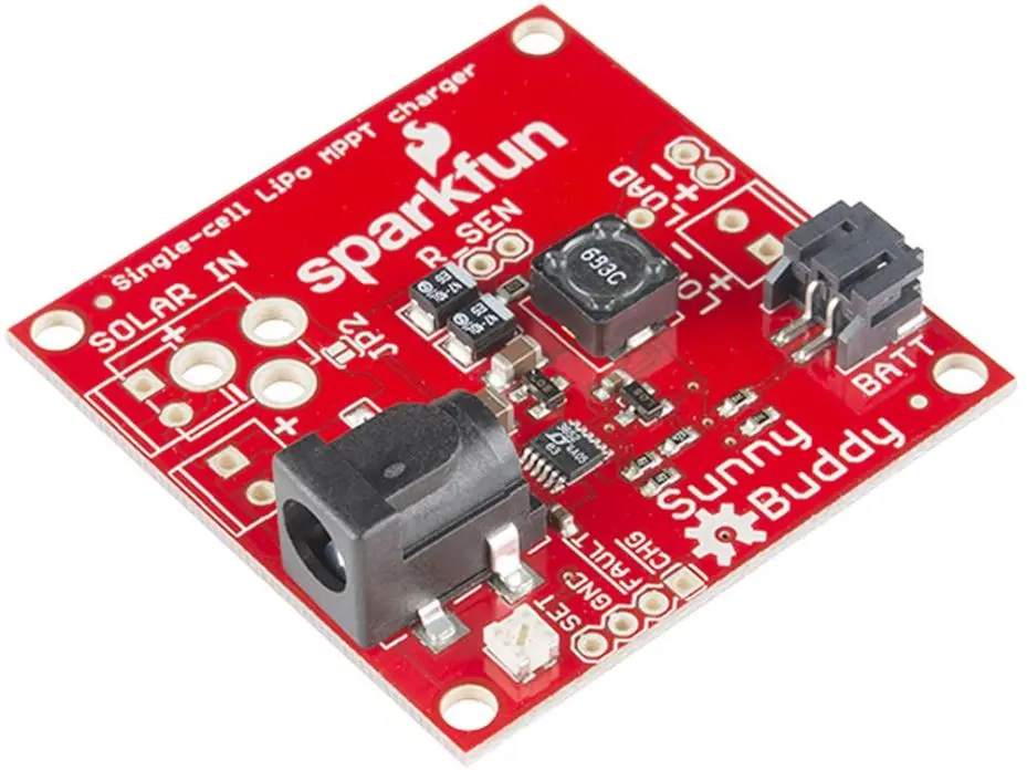 SPARKFUN Sunny Buddy מעבד טעינה סולארית MPPT לסוללות LiPo