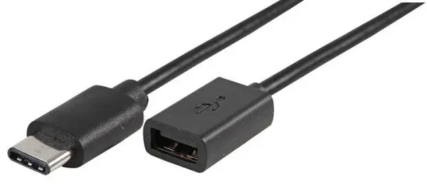 PRO SIGNAL - Καλώδιο USB-C Αρσενικό σε USB-A Θηλυκό, 1m, Μαύρο, USB 2.0