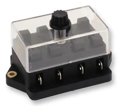 AUTO BAR 4 Way Fuse Box with Cover, 33x43x15mm