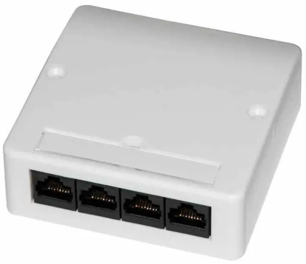 Connectix - Prise Murale Verticale 4 Ports Cat5e