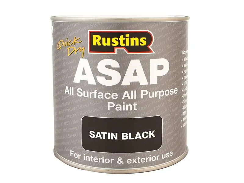 Rustins ASAP 速乾性ペイント ブラック 1リットル