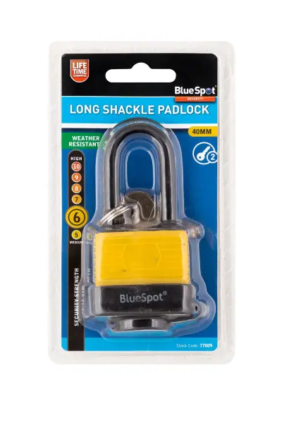 Blue Spot Tools - Παρδαλό λουκέτο ανθεκτικό στον καιρό με 40mm μακριά αλυσίδα