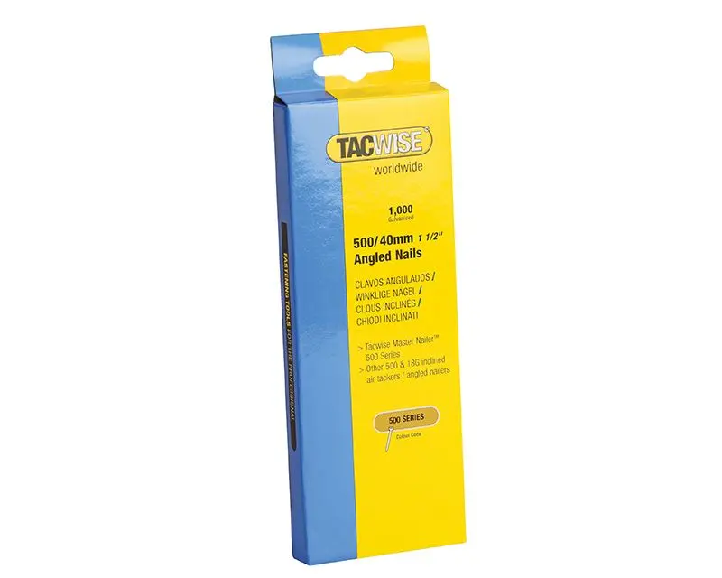 Tacwise 500 Series 18G 40mm Angled Nails (Pack of 1000)