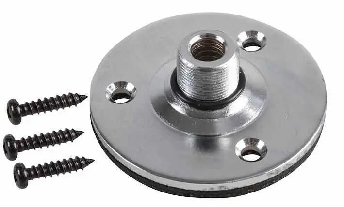 Pulse グースネックマイクフランジマウント クローム仕上げ