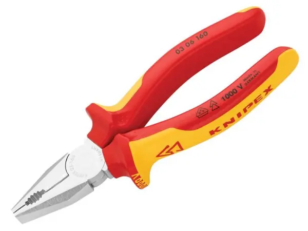 Knipex VDE Combination Pliers 160mm, 1000V Insulated
