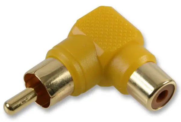 PRO SIGNAL 90° Gold Phono Adaptor, Yellow