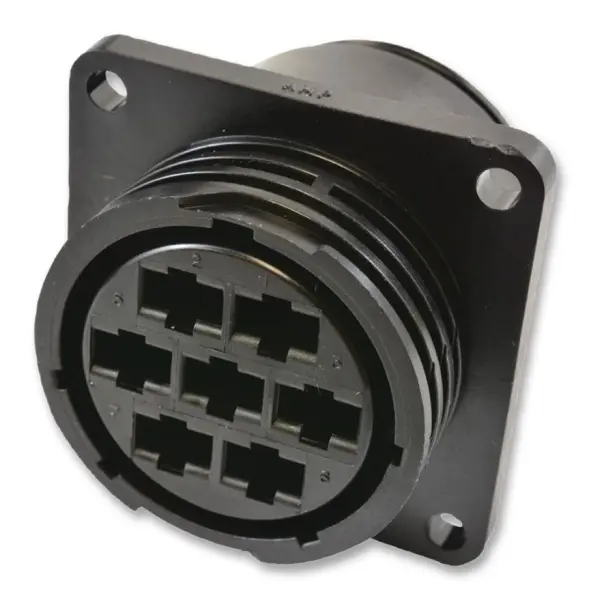 TE Connectivity 206227-1 7-Way Square Flange Receptacle
