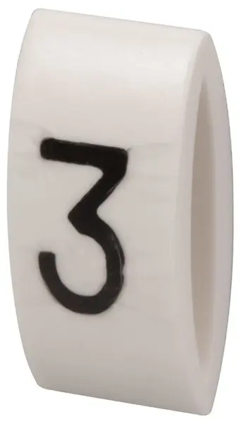 Multicomp Pro Tie-On Cable Marker, Black on White, 3, Pack of 100