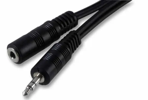 PRO SIGNAL - 3,5mm Stereo-Kabel mit Klinkenstecker auf Klinkenbuchse 5m schwarz