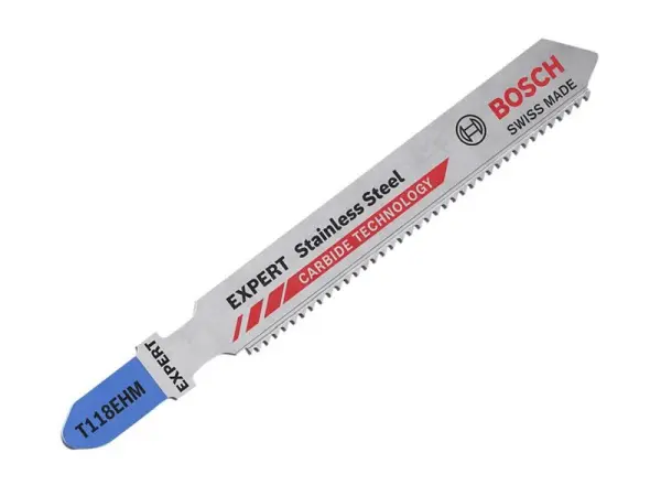 Bosch EXPERT Stainless Steel T118 EHM Jigsaw Blades, Pack of 3