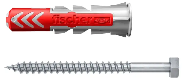 FISCHER FIXINGS Duopower Plasterboard Wall Plugs with Screws - 12mm x 60mm