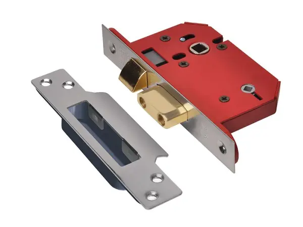 UNION Cerradura de Embutir StrongBOLT 22WCS para Baño, Acero Inoxidable, 81mm