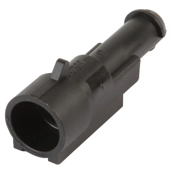 AMP TE Connectivity Tab Housing, 1-Way, Black PA (GF), IP67