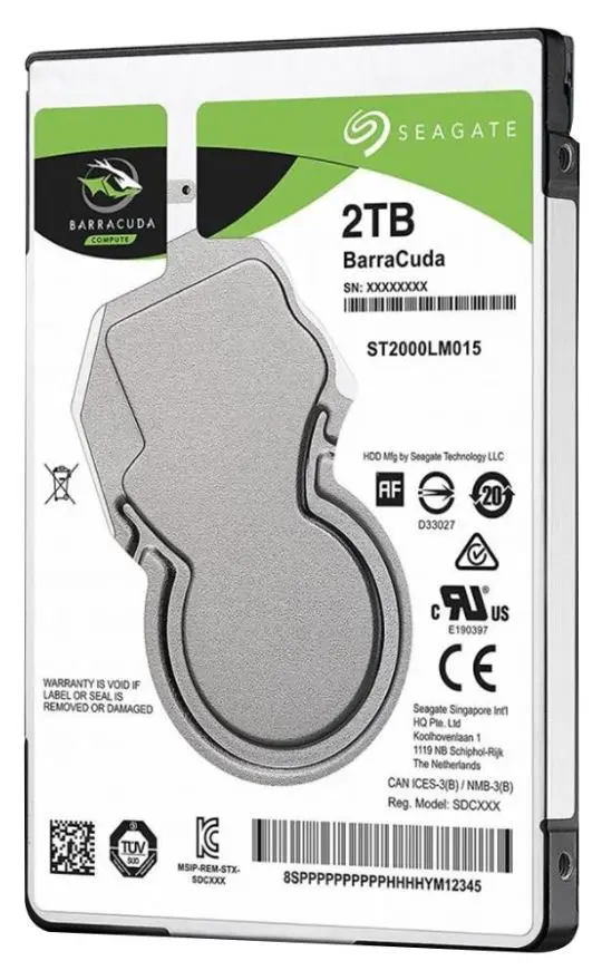 SEAGATE - BarraCuda® 2.5吋 7毫米 筆記本硬碟 2TB