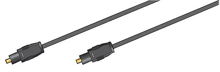 AV LINK TOSLink Optical Audio Cable, Male to Male, 2.5m, Black