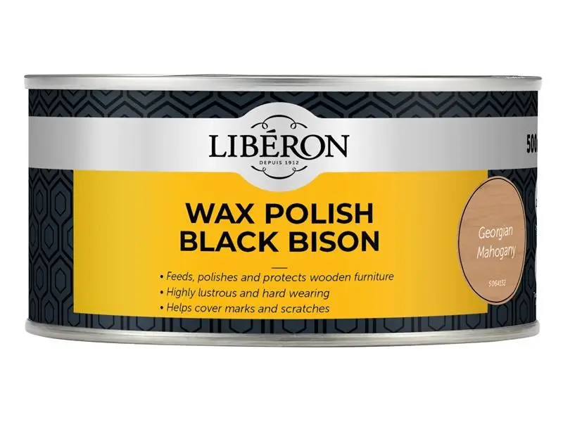 Liberon Cire à bois Black Bison, Acajou géorgien, 500ml