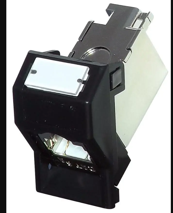 TUK Cat6a RJ45 6C Zásuvka, stíněná, černá