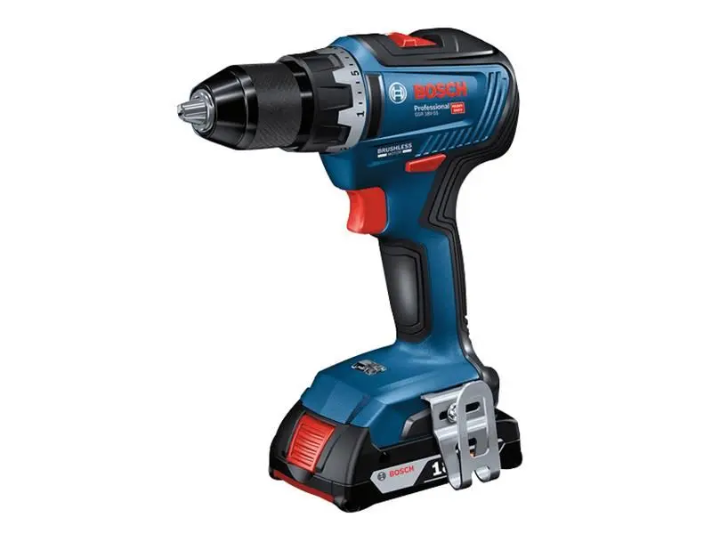 Bosch GSR 18V-55 Akumulátorová vrtačka, bezkartáčový motor, 2x2.0Ah