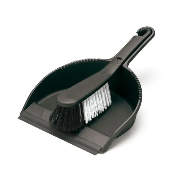 Addis Soft Dustpan and Brush Set, Black