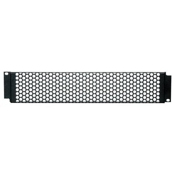 Soundlab 19-inch Anti-Tamper Rack Panel, Steel, Black, 2U