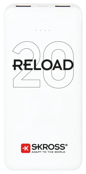 RELOAD 20 Power Bank, 20000mAh, 2x USB A, Black