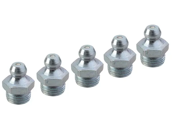 Faithfull Straight Grease Nipple 1/8in BSP Pack of 5