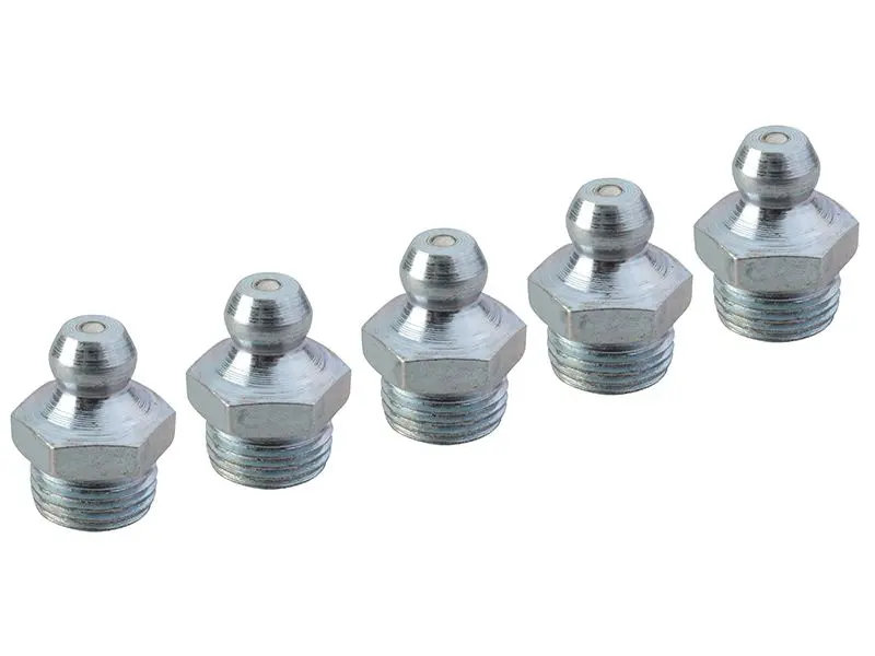 Faithfull Válvula de Engrase Recta de 1/8in BSP, Paquete de 5