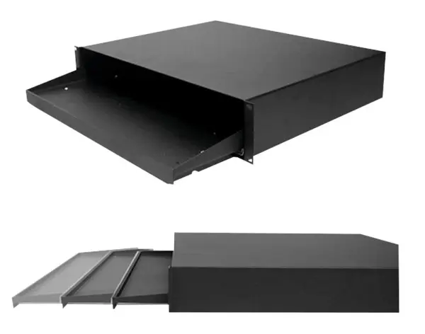 Penn Elcom 19 Inch Rack Sliding Keyboard Tray, 2U, Steel