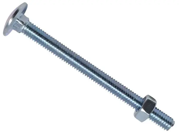 METALMATE 컵 스퀘어 헥스 볼트 & 너트 ZP 박스 - M6 x 75mm 박스 25개