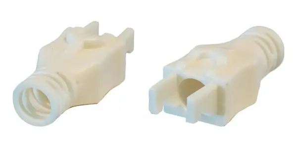 TUK RJ45 Strain Relief Boots for Arc Latch Plugs, Pack of 50 - White