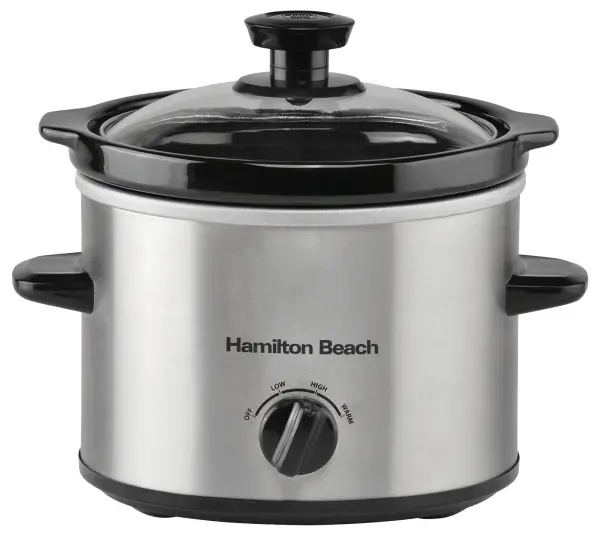 HAMILTON BEACH - 1.8L 90W Mighty Mini Slow Cooker - Silver