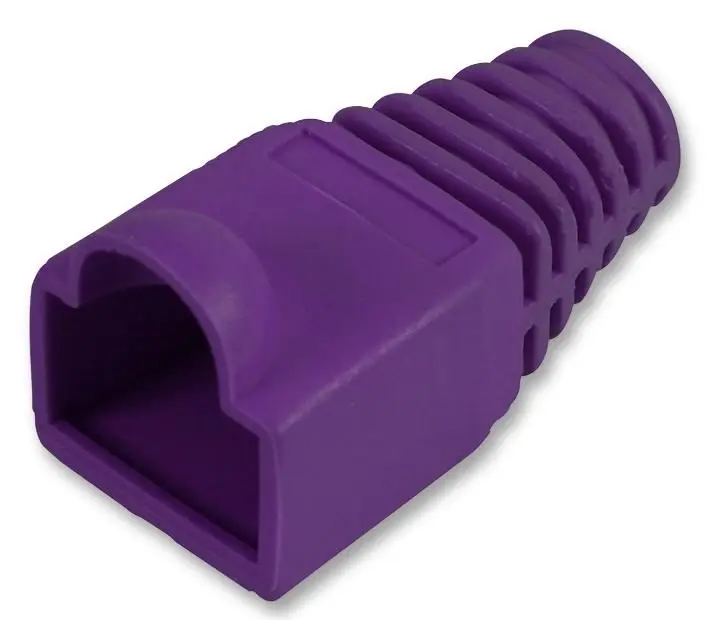 PRO POWER Strain Relief Boot for RJ45, 6mm, Purple, 10 Pack