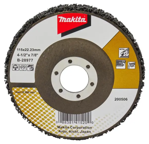 Makita 115mm Silicon Carbide Stripping Flap Disc, Coarse, 22.23mm Bore