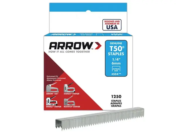 Arrow T50 Nieten, 6mm (1/4 inch), Doos van 1250