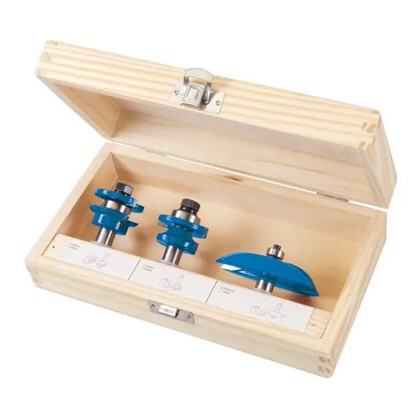 Silverline Set di Frese per Porte a Pannelli con Punta al Tungsteno 1/2'' (3 Pe