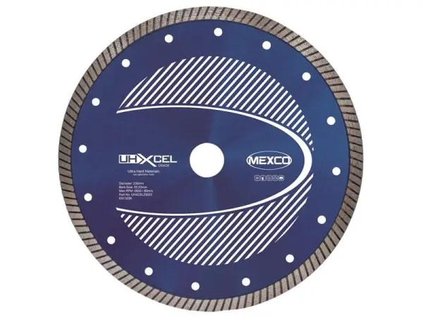 MEXCO - Disco de Diamante UHXCEL para Materiais Ultra Duros - 230 x 22mm