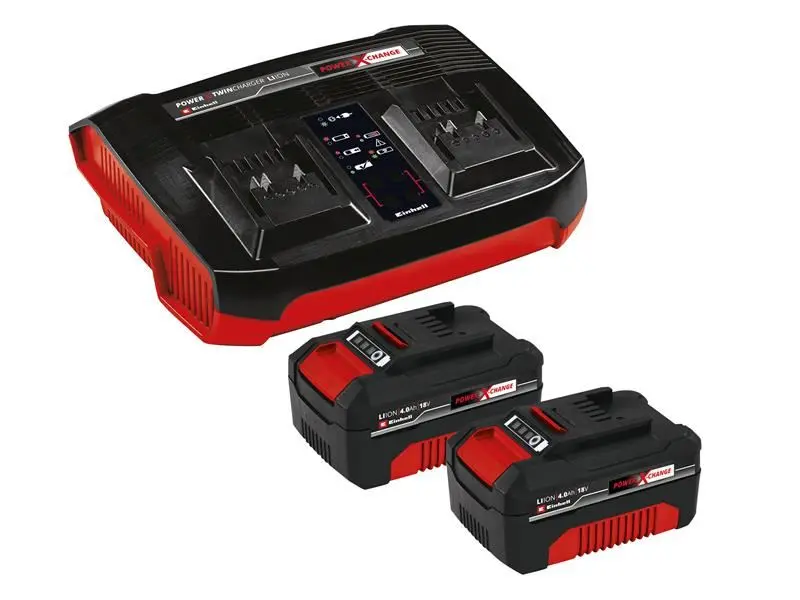 Einhell Kit Inicial Power X-Change (18V, 2x4.0Ah Li-ion, Carregador Duplo)