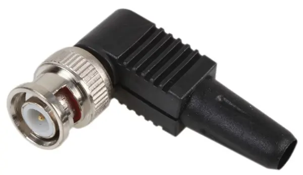 PRO SIGNAL Rechte BNC-plug, 90 graden, soldeerverbinding, vernikkeld