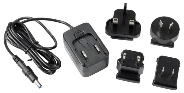 PRO-ELEC AC/DC Interchangeable Power Supply, 24V DC, 500mA, 12W, DC Plug - 2.1mm