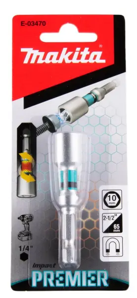 Makita Impact Premier Torsion Mag Nutsetter 65 mm Hex 10 mm