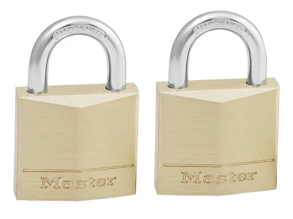 Master Lock Lucchetto in Ottone Massiccio 30mm, 4 Perni, Chiavi Uguali (Confez.