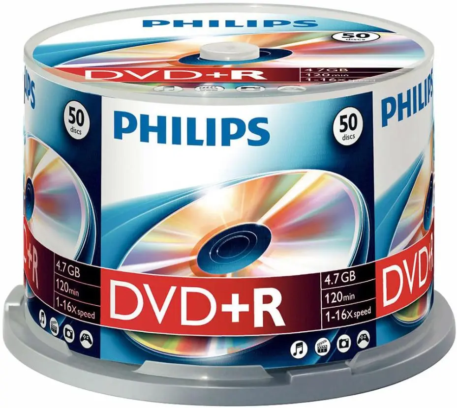 PHILIPS DVD+R Blank Discs 16x, Συσκευασία με 50 δίσκους
