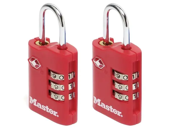 Master Lock TSA 3桁ダイヤル式 耐錆性 30mm x 2インチ 南京錠