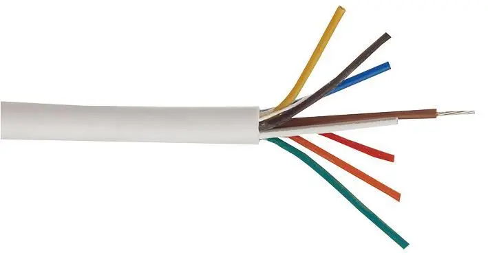 WEBRO 8 Core Unscreened Alarm Cable, LSF White, 100m Reel