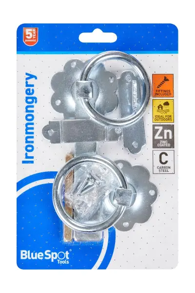 Blue Spot Tools 锌镀层环形门闩 152毫米 户外耐用型